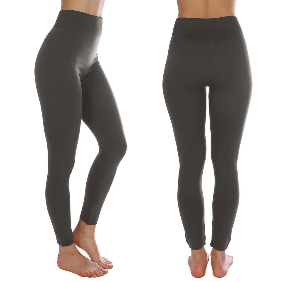 Paquete de 5 leggings para mujer forrados de lana invierno térmicos cálidos leggings pantalones Foto 4 de 4