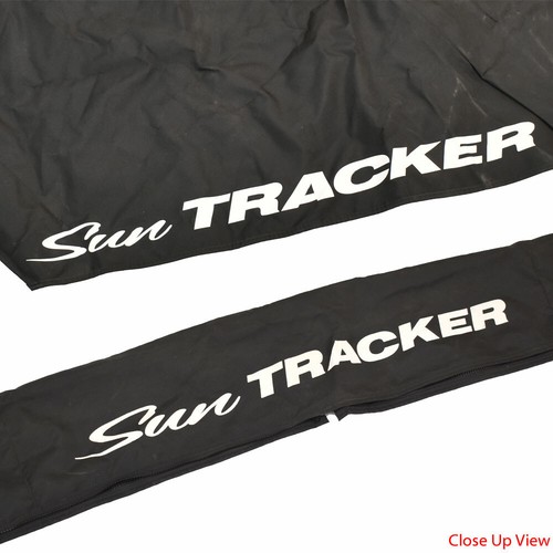 Sun Tracker Pontoon Boat Bimini Cover TCP-374-C-S | w/ Boot Black - Picture 2 of 5