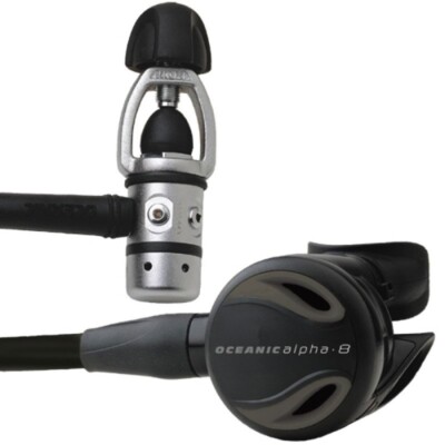 Oceanic Alpha 8 SP5 Scuba Diving Piston Regulator - Yoke - Black