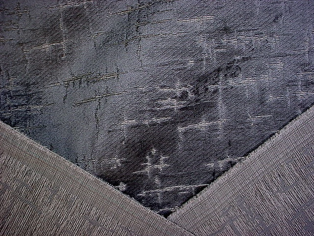 2-3/4Y Stout Adler Slate Blue Textured Velvet Drapery Upholstery Fabric - Image 4 of 4