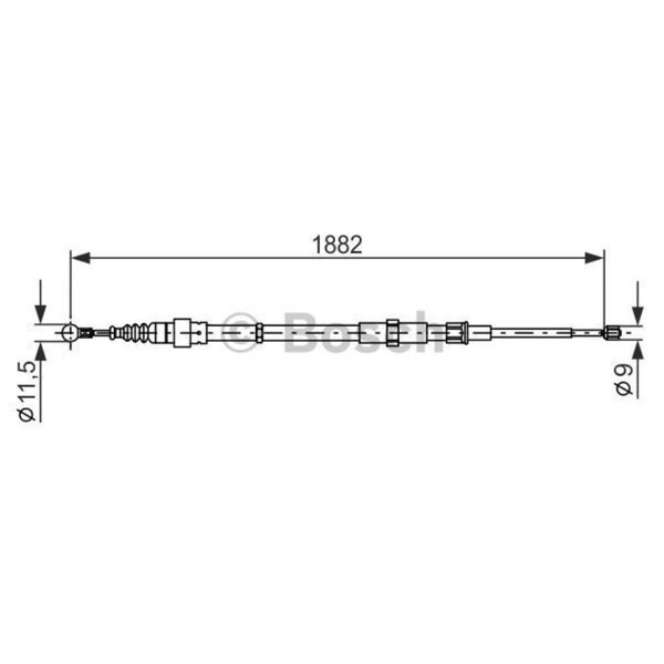 Bosch Handbremsseil Bremsseil Hinten Links Rechts Passend FüR Skoda Roomster-image