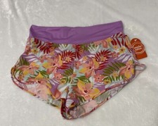 Wonder Nation Girls Purple Floral Swim Boardshorts Size XXL 18 NWT