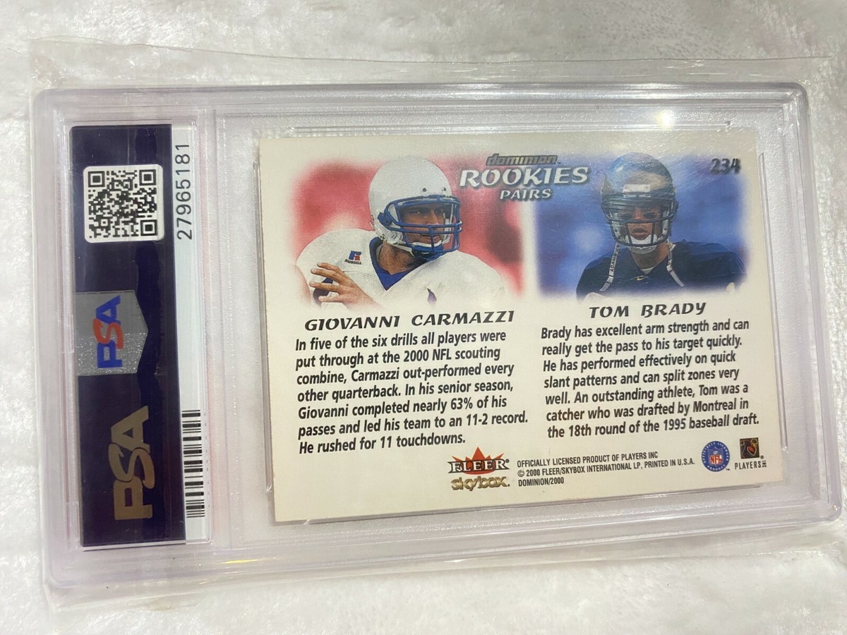 その他 NFL tom brady dominion rookiecard!!!!!! GRADED TOM BRADY ROOKIE 2000 SKYBOX DOMINION #234 RC PSA 10