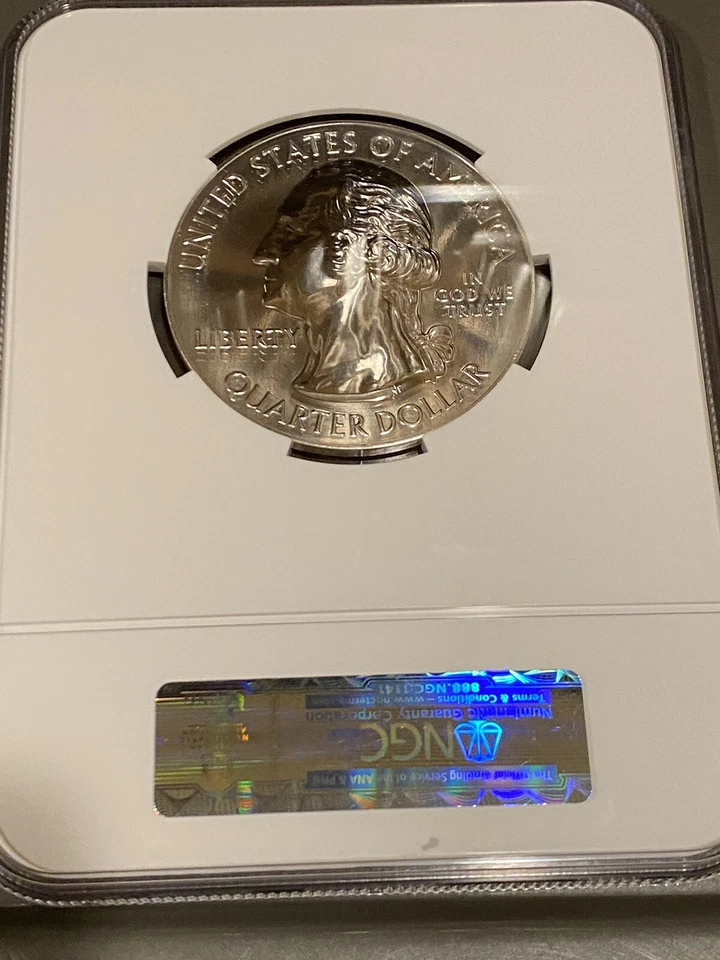 2013 5oz SILVER 25C Peace memorial NGC MS 69DPL - Image 2 of 2