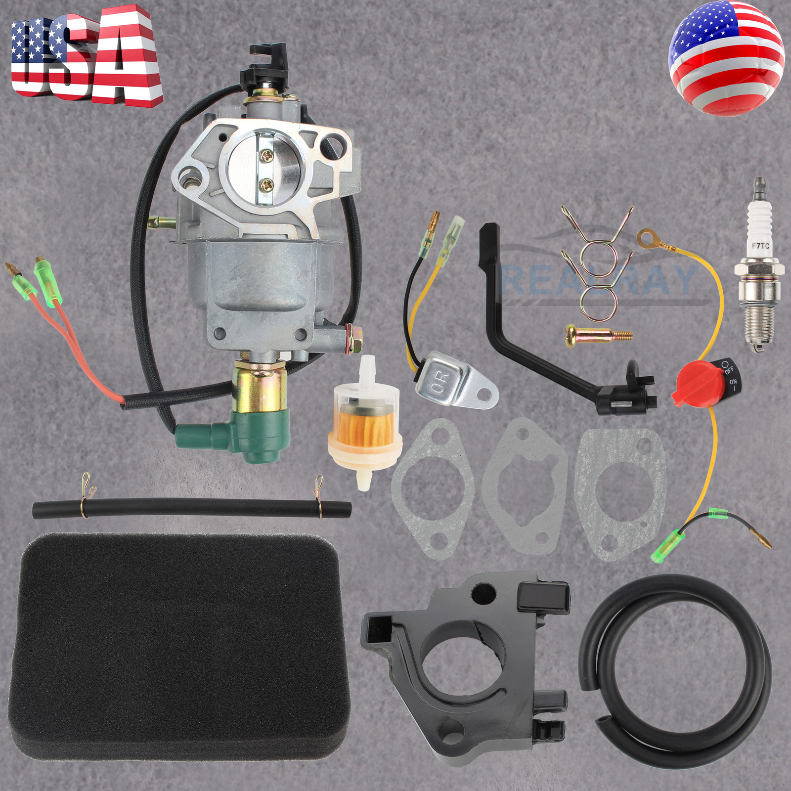 Manual Choke Carburetor for Prosource Gas Generator UG7500 7500 6800 Watts 