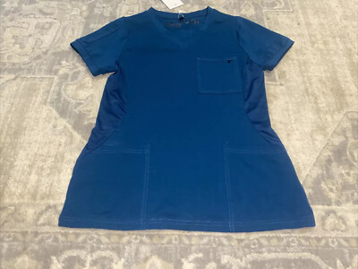 New Stealth by Benefit Medical Scrubs Women s Shirt Too Sz Small Dark Aqua