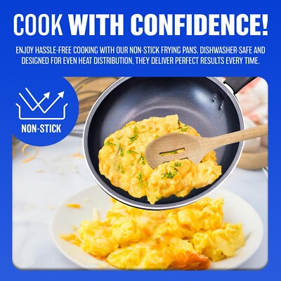 NEU 3ER SET BRATENPFANNE NICHT HAFTEN BRATEN KÜCHE EIER FRÜHSTÜCK ABENDESSEN KOCHGESCHIRR SET