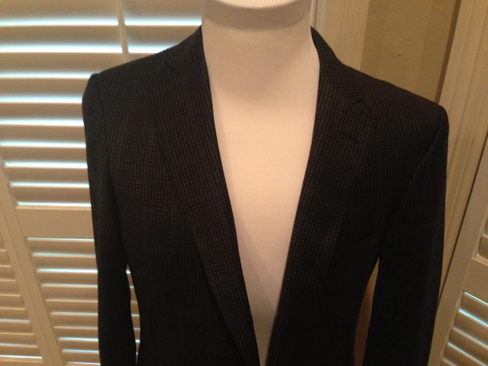 Abrigo deportivo PAL ZILERI GRIS LANA/CACHEMIRA EE. UU. 40R UE 50 HECHO A MANO EN ITALIA Foto 2 de 4