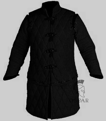 OFF WHITE Grande cappotto Gambeson Giacca Armatura Aceton Spessa Imbottita Medievale