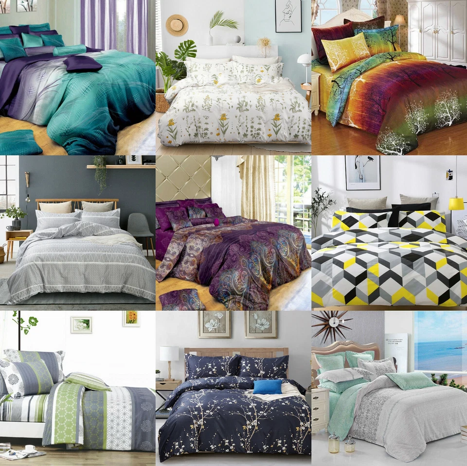 ARTISTIC Single/Doube/Queen/King/Super King Size Bed Doona/Duvet/Quilt Cover Set