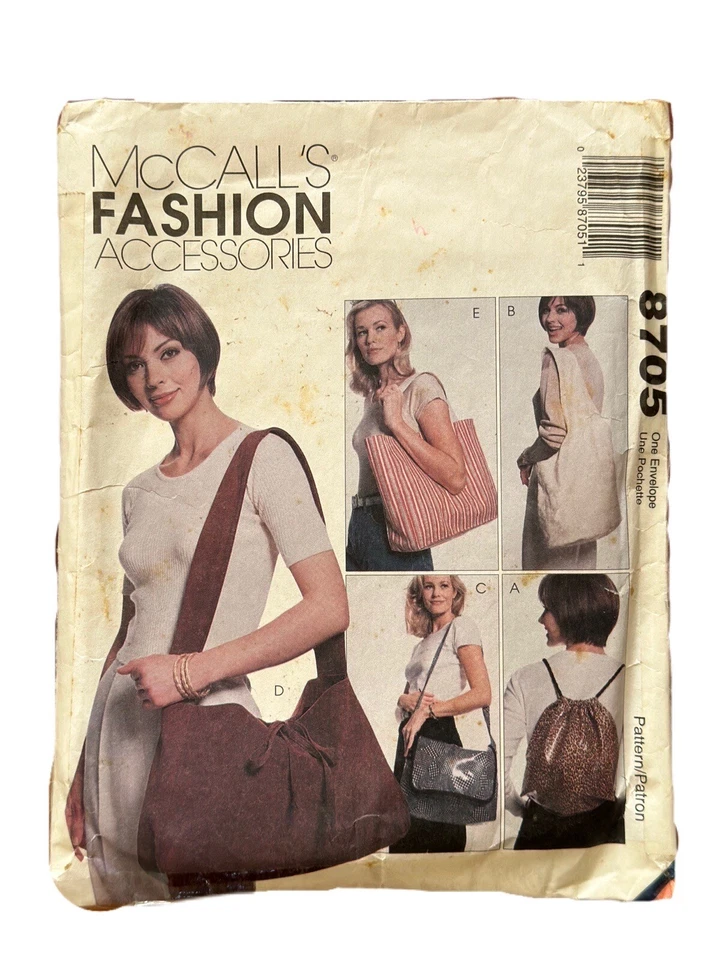 Simplicity Accessories Tote Bag Sewing Pattern McCall’s Crafts Doll Hat U Pick - Image 4 of 4