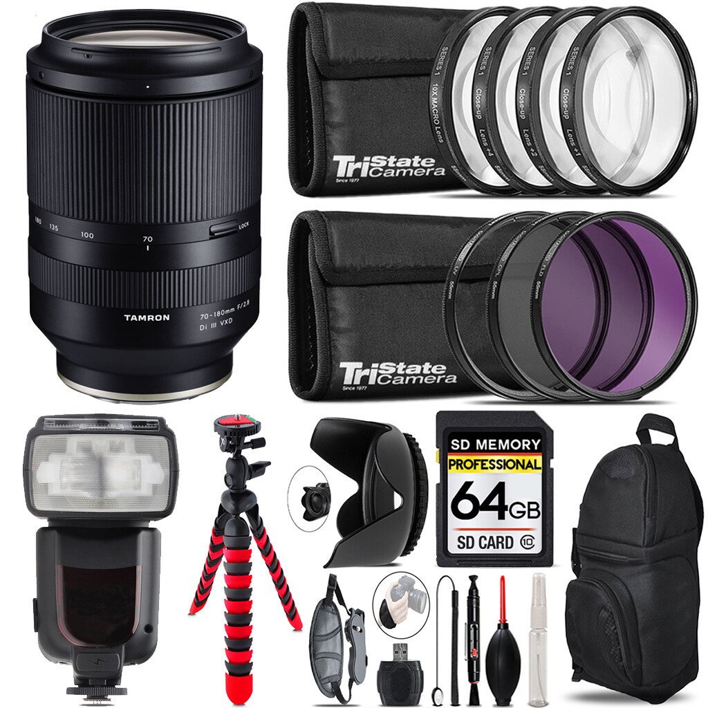 Tamron 70-180mm f/2.8 Di III VXD Lens for Sony +7 Piece Tamron 70-180mm f/2.8 Di III VXD Lens for Sony +7 Piece