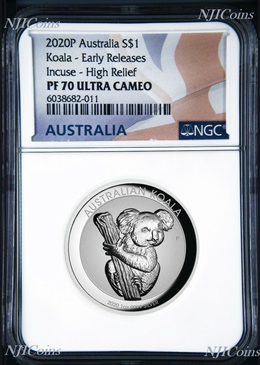 2020 Australia FIRST INCUSED HIGH RELIEF 1oz Silver Koala $1 Coin