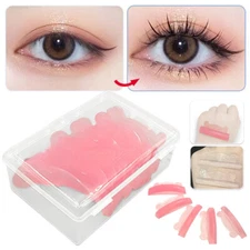 Silicone Eyelash Pad Glue Free Eyelash Perm Rod Eyelash Curler Accessories 5Pair
