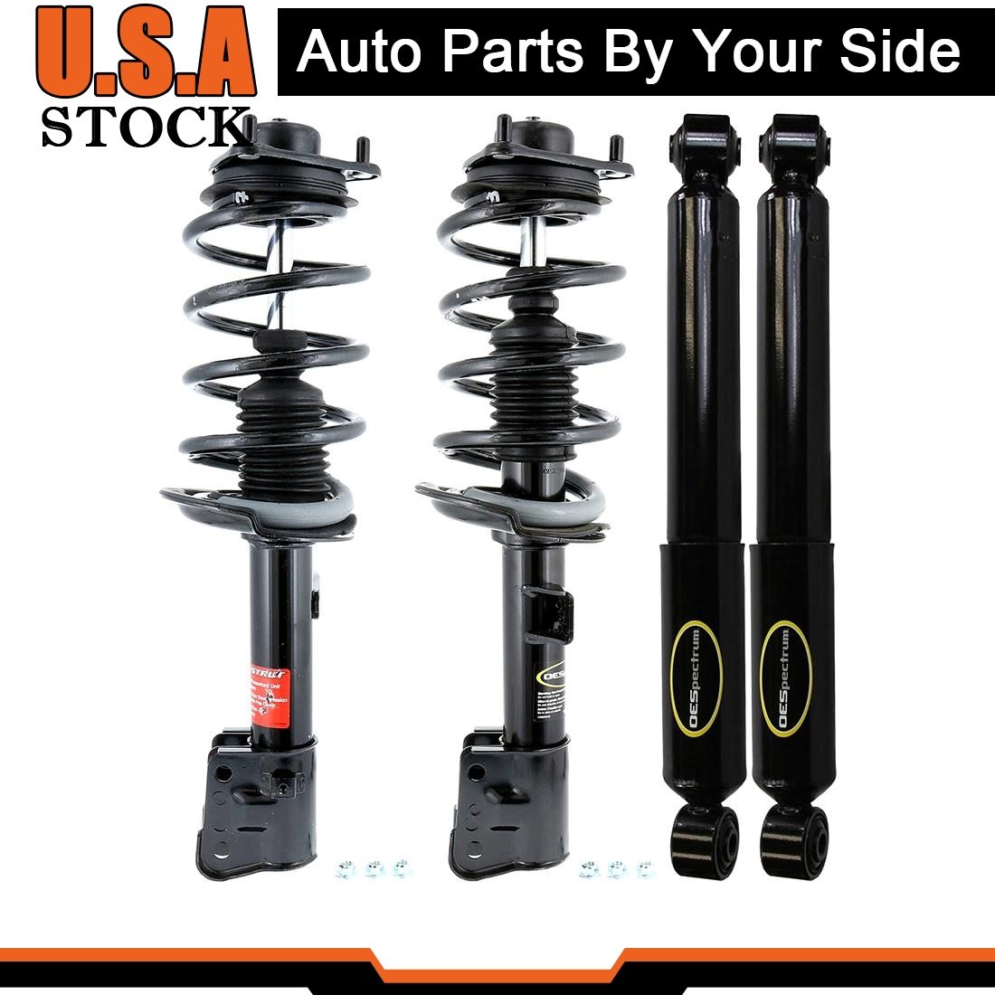 Monroe OEM Front Strut & Rear Shock For 2013-2017 Kia Sorento/Hyundai Santa Fe