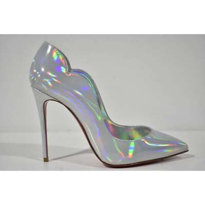 Christian Louboutin Hot Chick 100 Bianco White Patent Psychic AB