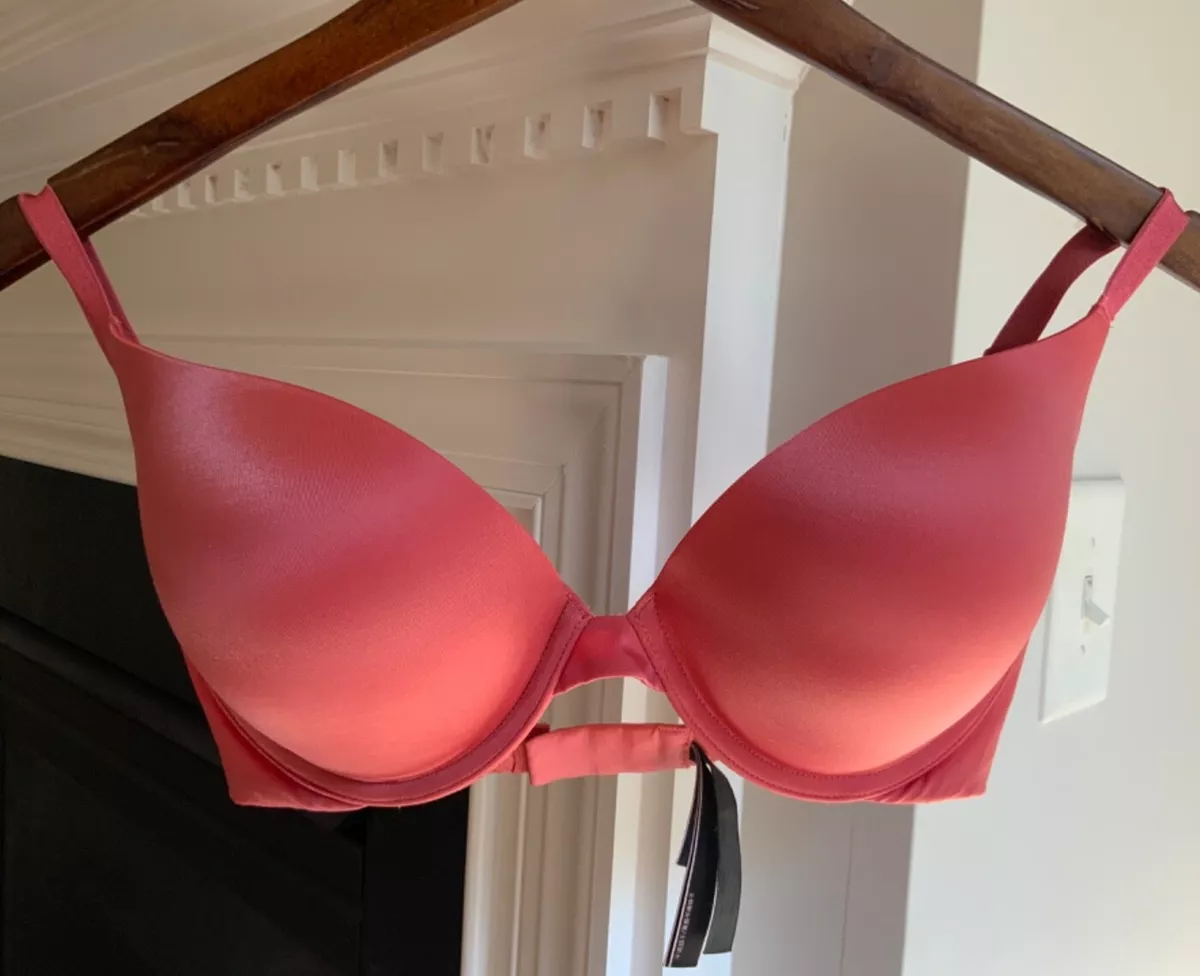 Victoria's Secret Women Red Very Sexy Super Push Up Bra Size 34DD RARE!