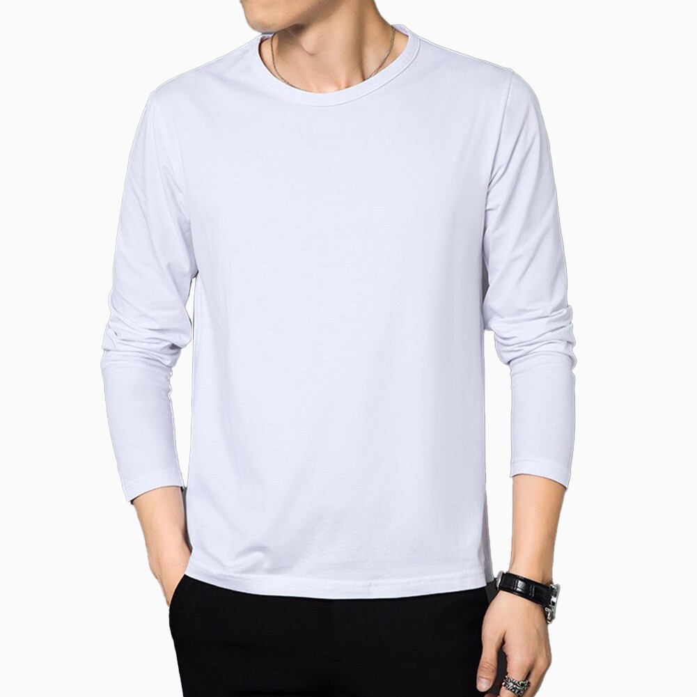 Mens Casual Slim Fit Crew Neck Long Sleeve Tee Tshirt Tops Blouse Shirt