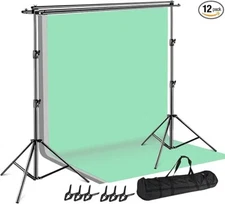 SLOW DOLPHIN Photo Video Studio Triple Crossbar 10 (W) x 8.5 (H) ft Adjustable