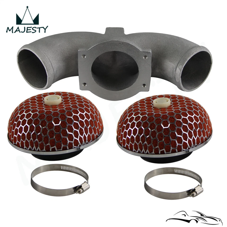 Fit 90-96 Nissan 300zx Twin Turbo Air Induction Intake Mushroom Filter Red - Image 2 of 4