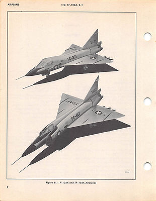 F-102A/TF-102A General Airplane Maint Manual Flight Manual - CD