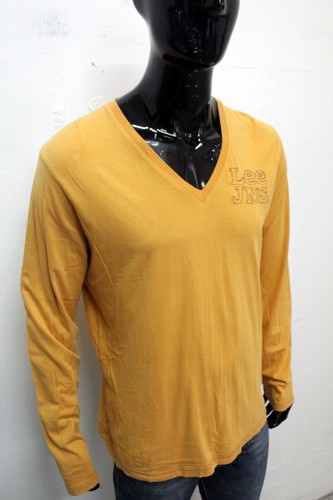 Jersey Lee Homme Taille XL Coton T-Shirt Orange T-Shirt Été Homme Logo - Photo 7 sur 12