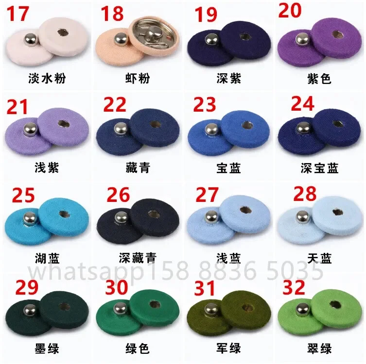 50Set Popper Fabric Cover Snap Button Fastener Spring Press Stud Sewing on Coat - Image 3 of 4