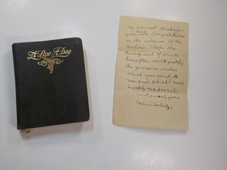 Diary 1923 Grace Green Night Calvin Coolidge Signature Note Handwritten Book VTG