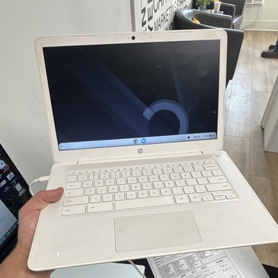 HP Chromebook White Laptop Intel 14'' Chrome OS USB HDMI Webcam Wi-Fi