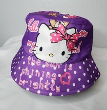 Sanrio Hello Kitty Purple Polka Dot Bucket Ha...