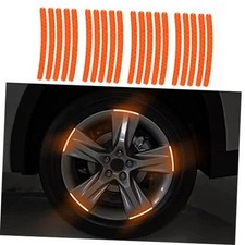 20PCS Car Wheel Stripe Reflective Stickers, Reflective Car Wheel Orange