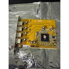 SIIG USB 2.0 PCI Adapter Card 5-Port JU-P50212 Yellow Excellent Expansion Board