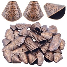 Antique Red Copper Cone End Caps Tibetan Alloy Bead Caps 100pcs Copper Bead Caps
