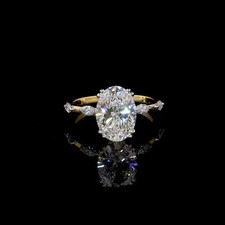 14k gold lab created diamond ring size 7 IGI ...