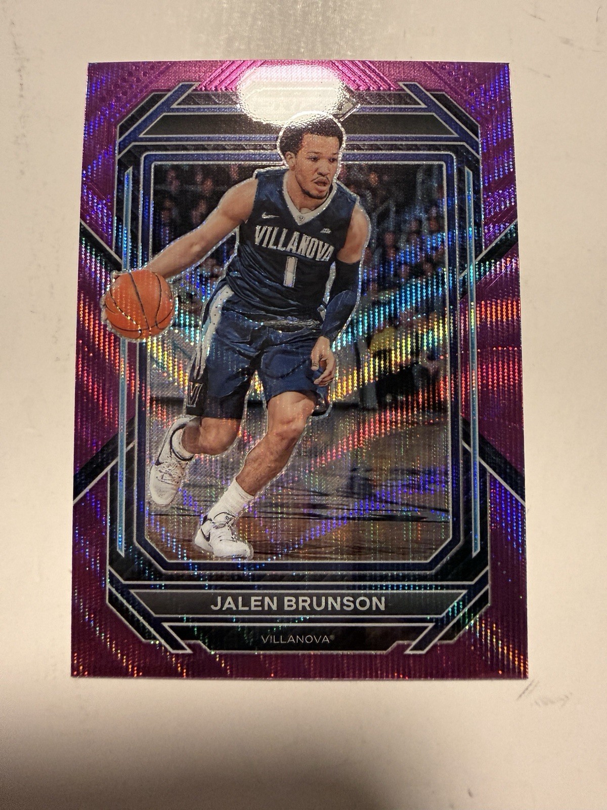 2023 Prizm Draft Picks Jalen Brunson Purple Wave Prizm #87