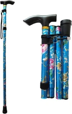 Collapsible Walking Cane for Women & Senior Men, Folding Lightweight Sticks f...