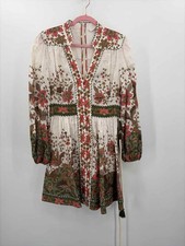 Pre-Owned Zimmermann White Size 3/10 Short Long Sleeve Dress