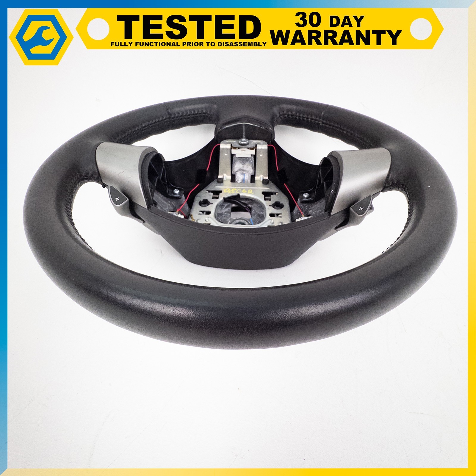 05-13 CHEVROLET CORVETTE C6 DRIVER STEERING WHEEL ASSEMBLY PADDLE SHIFT BLACK OE