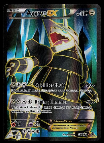 Aggron EX 153/160 XY Primal Clash Full Art Ultra Rare Holo