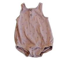 Quincy Mae Sleeveless Bubble Romper Cherries Baby One-Piece 3-6 Months