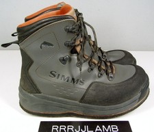 Simms Freestone Fishing Wading Boots Mens 12 in Grey & Black Studded Felt Soles