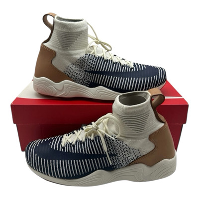 Nike Zoom Mercurial XI Flyknit Shoes Men 10 Sail College Navy Sneaker 844626-101
