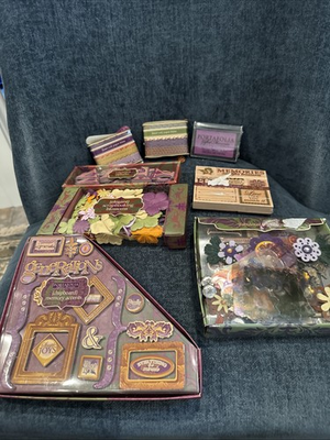 #ad #ad Portofolio Scrapbooking Embellishment Collection Purple Floral Treasures Lot $49.99