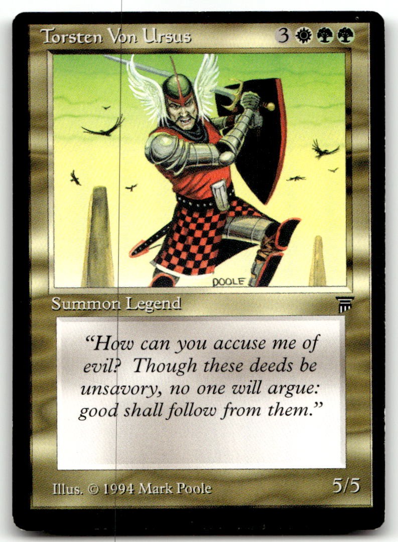 Torsten Von Ursus (MP) Legends LEG Magic MTG