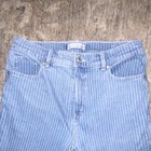 LOFT Women’s Cropped Jeans Blue White Striped Light Wash Mid Rise Denim 29 — photo 4