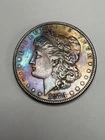 1878 Morgan Silver Dollar $1 U S Mint Combine S&H Toning Blue Purple