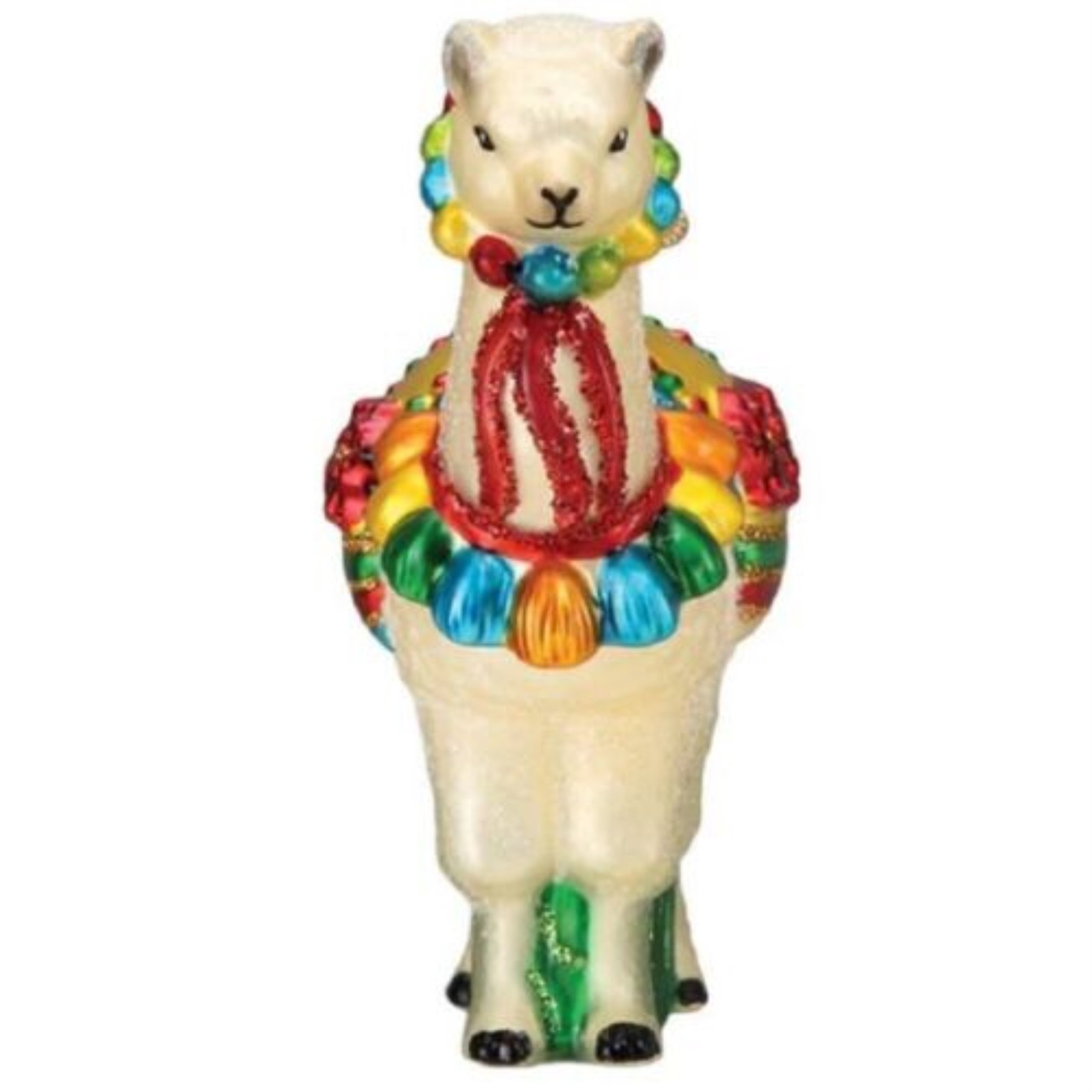 Old World Christmas Festive Alpaca Glass Tree Ornament 3.5 Inch FREE BOX 12642