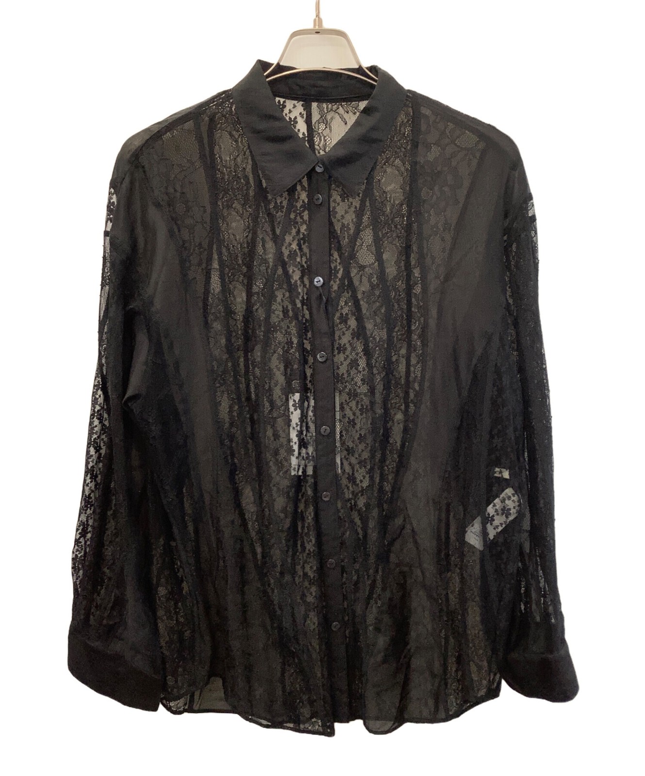 Ameri LACE WAVE PATCHWORK SHIRT Free black Mint - image 1