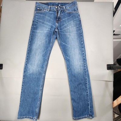 Levis 504 Straight Leg Jeans Mens 29x32 Blue Medium Wash Mid Rise VGC