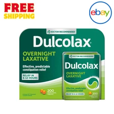 Dulcolax Laxative, 200 Tablets – Gentle & Effective Relief